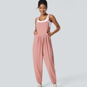 NWOT Halara blush Pink Overalls Size Medium